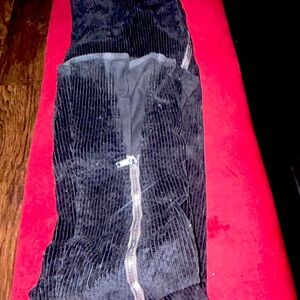 Bolan zip-detail flared corduroy trousers big fit